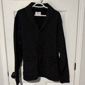Old Navy Black Textured Cardigan Button Up